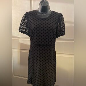 Elegant Black Polka Dot Dress